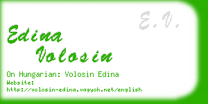 edina volosin business card